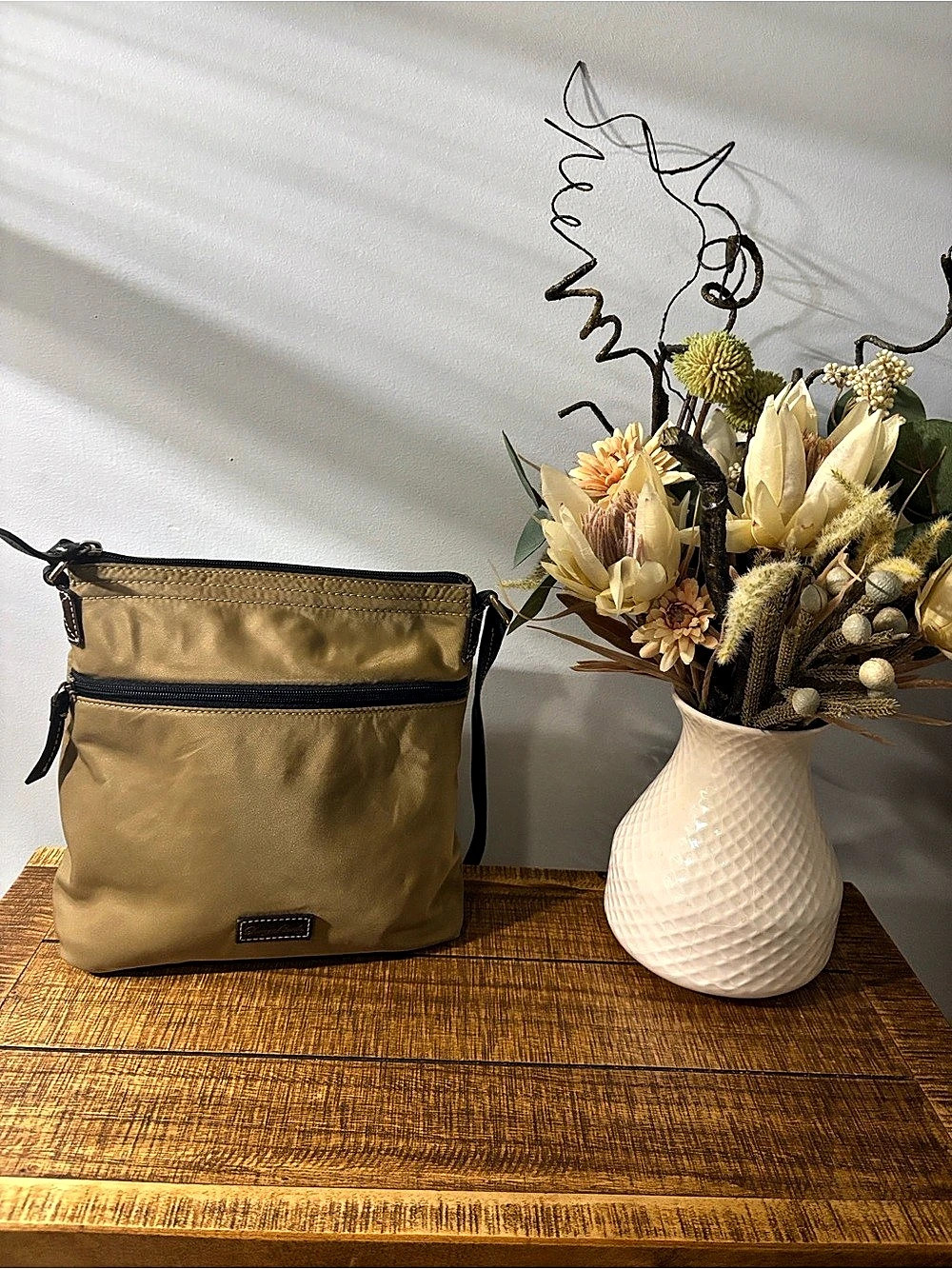 Dooney & Bourke Nylon Crossbody Brown & Pink Bag